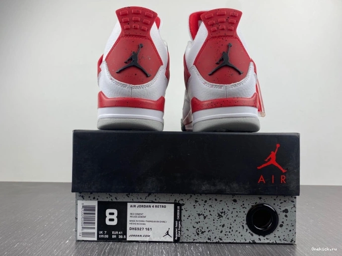 One Kick Cement Red Jordan DH6927-161 Air 4 0818